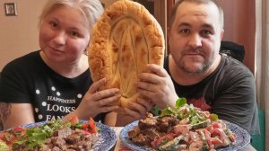 обжор - нежная телятина с вкуснейшей лепешкой, салатиком и гречкой