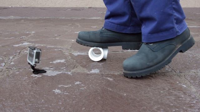 Испытываем полипропиленоый тройник для пылеотвода сухого алмазного бурения бетона смотреть онлайн