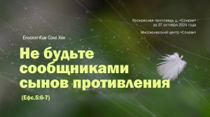 3 МИНУТКИ_Не будьте сообщниками сынов противления (Ефс.5:6-7)