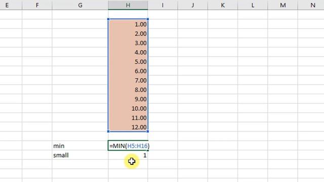 MAX MIN LARGE SMALL FUNCTIONS IN EXCEL