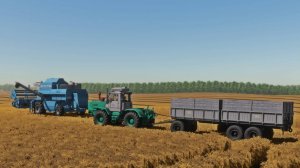 Farming Simulator 22 / Карта Кошмак/ Начало уборки урожая (ячмень) СЛАВУТИЧ, Т-150К, НИВА, Claas ч.1