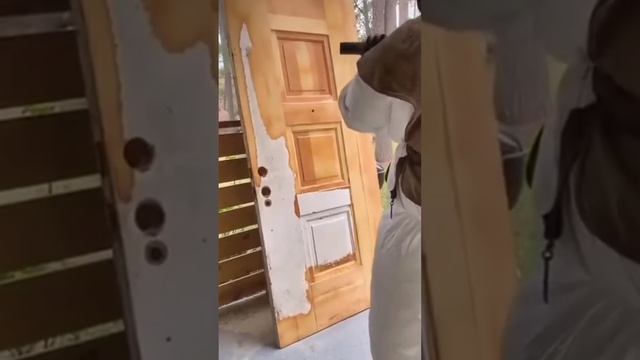"Волшебная" очистка двери от краски