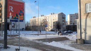 78.Латвия. Резекне из окна маршрутки.