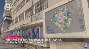 "Идите лесом": двусмысленная надпись появилась в центре города