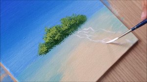 ПЕСЧАНАЯ КОСА МАЛЬДИВСКИХ ОСТРОВОВ - Рисование для детей и родителей! - Урок рисования - Акриловая ж