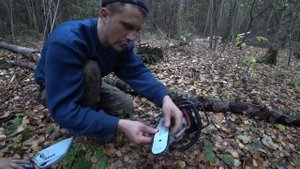 Заготовка дров ) часть 1. семья в селе