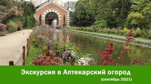 Экскурсия в Аптекарский огород 2021