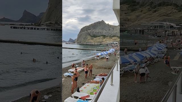 Крым, судак, такие пляжи и море.