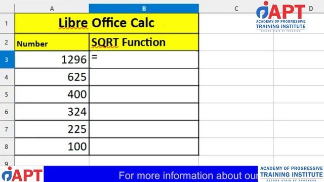 Libre Office Calc | SQRT Function | O Level M1-R5 Full Tutorial