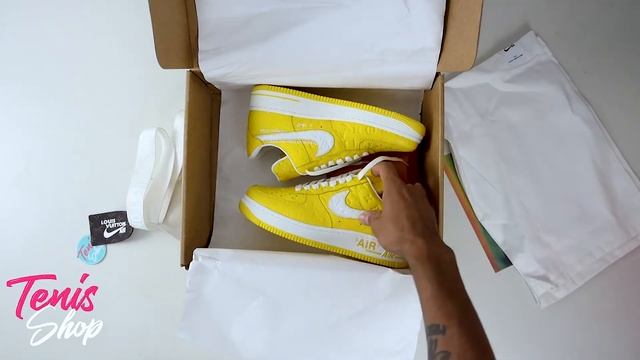 Louis Vuitton Nike Air Force 1 Low By Virgil Abloh "Yellow" - UA Review смотреть онлайн