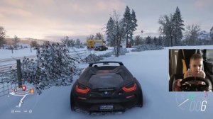 МИША РУЛИТ! КАБРИОЛЕТ ЗИМОЙ. 4 года. #8 Forza Horizon 4 | Thrustmaster T300