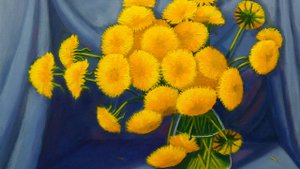 Картина маслом Одуванчики