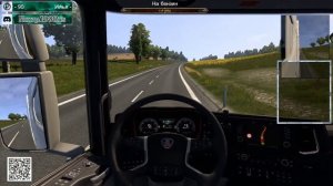 #eurotrucksimulator2  Едим стримить Видеорегистратор  на машине #scania730s