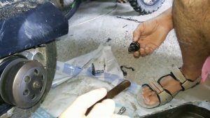 заклинил кикстартер на скутере