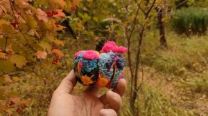 Вязаная тыква фриформ крючком