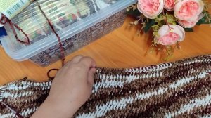 Вязанные уютные мелочи\\ плед и чехол на подушку