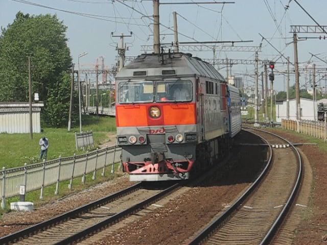 ТЭП70-0270 (РЖД/Окт, ТЧ-14) с поездом №249 СПб - Минск (БЧ)