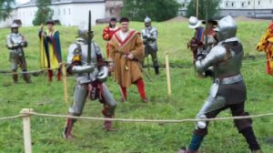 Бой на мечах в полудоспехах. Показательные выступления. Часть 1