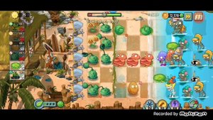 Растения Против Зомби 2 пляж большой волны, 17 уровень ( Plants vs Zombies 2 Big Wave Beach Day 17)