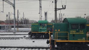 Заснеженное на время депо Раменское | из окна поезда