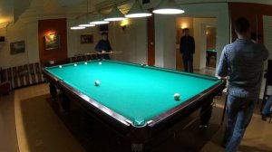 Свободная пирамида - партия между Айдосом и Борисом в русском бильярде