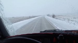 Дальнобой по России Жёсткий СНЕГОПАД ЭЛИСТА САРАТОВ САМАРА УФА #зима2023 #трассам5 #volvo