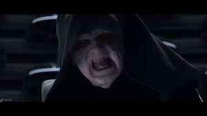 Palpatine but only his laughs and other autistic noises