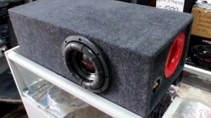 мощный компактный сабвуфер MAGNUM MBW 820 в корпусе на 110 трубе обзор-включение