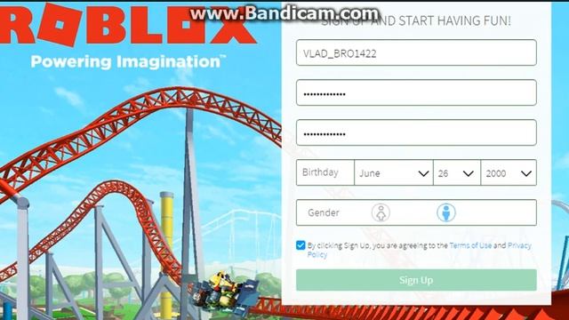 как зарегистрироваться в ROBLOX