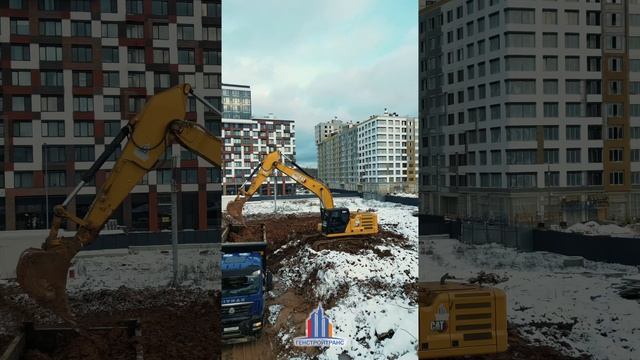 Разработка котлована #генстройтранс #гст #строительство #shorts #спецтехника #excavator #авто