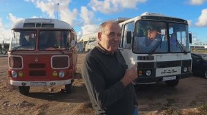 8, ПАЗ-3201 пересекает Финский залив