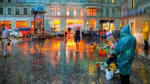Питер - дождь - краски - настроение - музыка. Санкт-Петербург под дождем