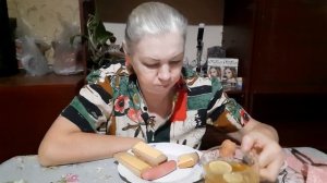 мукбанг/сосиски/яйцо варёное/сыр #хлеб #чай