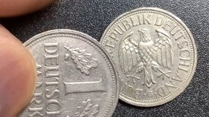 1982-F,1983-G Error Coin Germany 1 Deutsche Mark