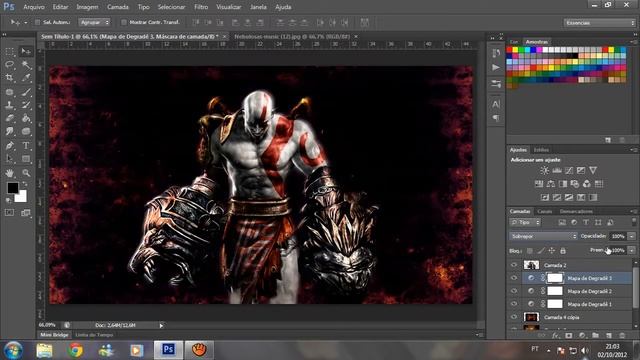 Speed Art - Kratos ( God of War ) Photoshop Cs6