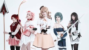 Бэкстейдж фотосета по аниме Девочка-волшебница Мадока