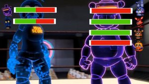 SFM FNaF TOY STORY 4 TF2 Security Breach VS FANTA Security Breach Animatronics WITH HEALTHBARS
