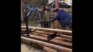 Шинная пилорама 350см3. Видео от покупателя.