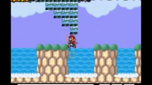 Super Mario Bros. 3 (SNES) - Glitch level 24F04E - Stormy P-Switch Waterfalls
