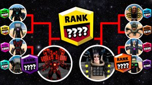 🎃BRAWL STARS RANKS ТИТАНЫ КАМЕРАМЕНЫ ПРОТИВ СКИБИДИ ТУАЛЕТОВ👓🥇💪