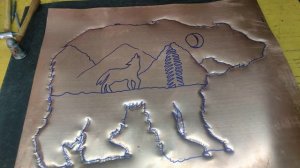 Чеканка серии " Медведи и Север"  снова в работе..всем заинтересованным в чеканке и металлопластике