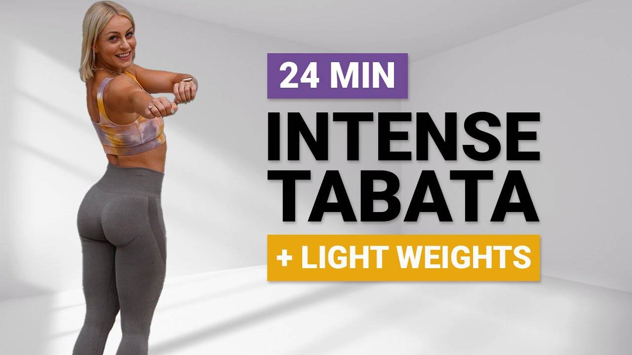 kaykay - 24 MIN INTENSE TABATA WORKOUT + LIGHT WEIGHTS | Cardio|HIIT|Mood Boost|Sweaty|No Repeat