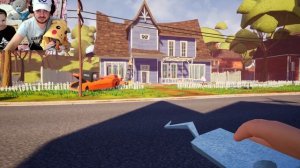 Пробрались к соседу в подвал! Привет сосед! Hello Neighbor. Полет над городом!