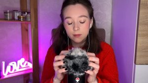 АСМР массаж мозга с пушистой ветрозащитой | ASMR scalp massage