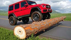 Бревна на дороге в BeamNG Drive