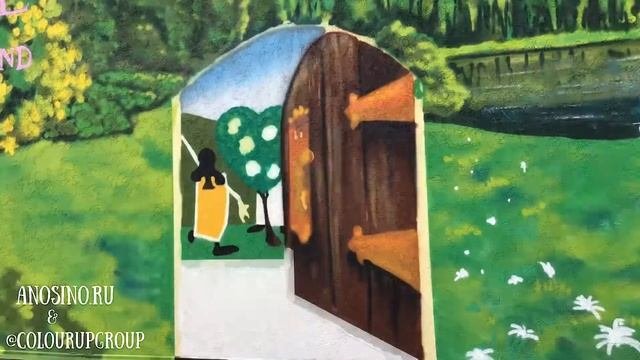 Граффити Alice In Wonderland. Timelapse