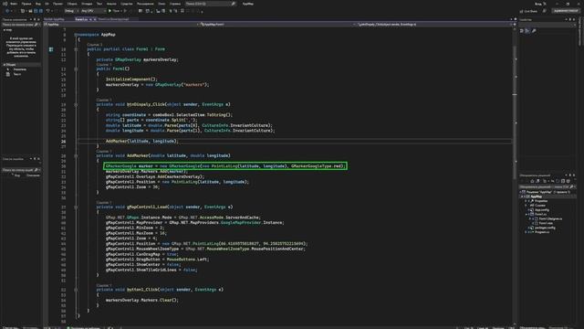 КАРТА GOOGLE В ПРИЛОЖЕНИИ | C# | GMAP | WINDOWS FORM смотреть онлайн