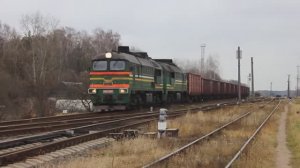 2М62-0970 (БЧ, ТЧ-7 Брест, 2Д49) с грузовым угольным поездом КТЖ (42 ваг.)