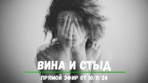 "Вина и Стыд". Прямой эфир от 10/11/24