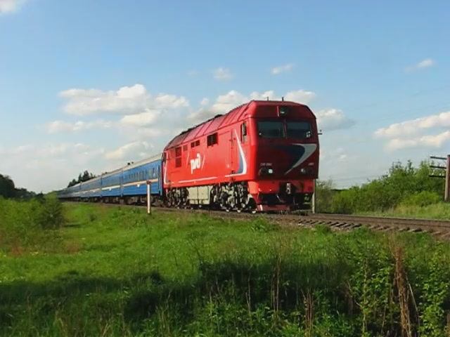 ТЭП70БС-093 (РЖД/Окт, ТЧ-14) с поездом №47 СПб - Львов (УЗ)